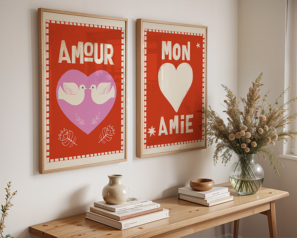 Mon Amie Colourful Art Print | Unframed