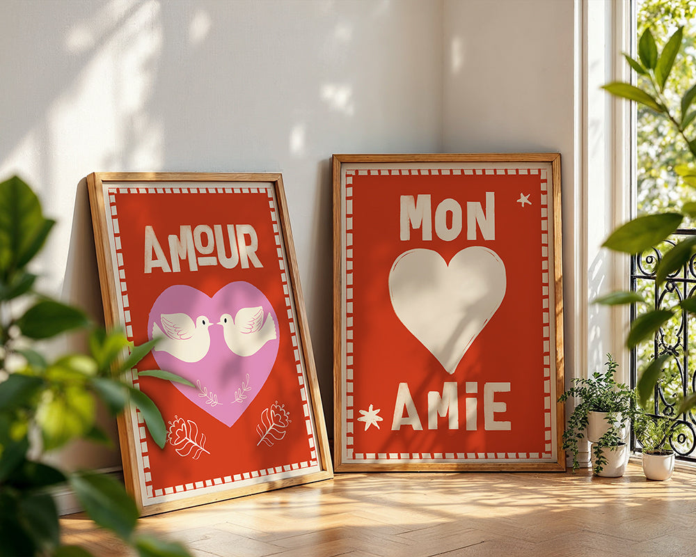 Amour Colourful Art Print | Unframed