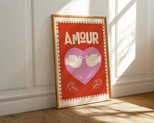 Amour Colourful Art Print