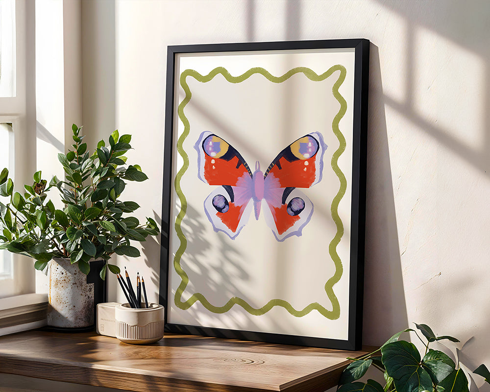 Butterfly Colourful Art Print | Unframed