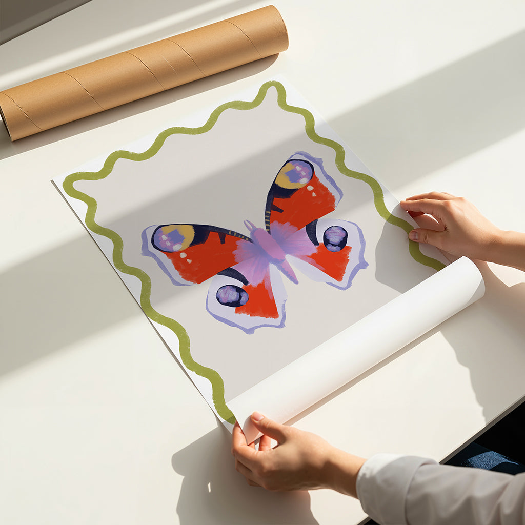 Butterfly Colourful Art Print | Unframed