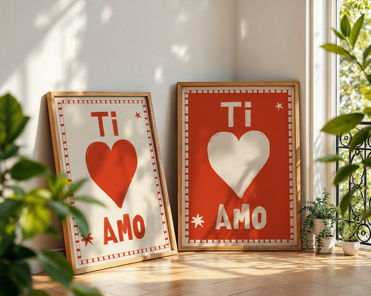Ti Amo Colourful Art Print