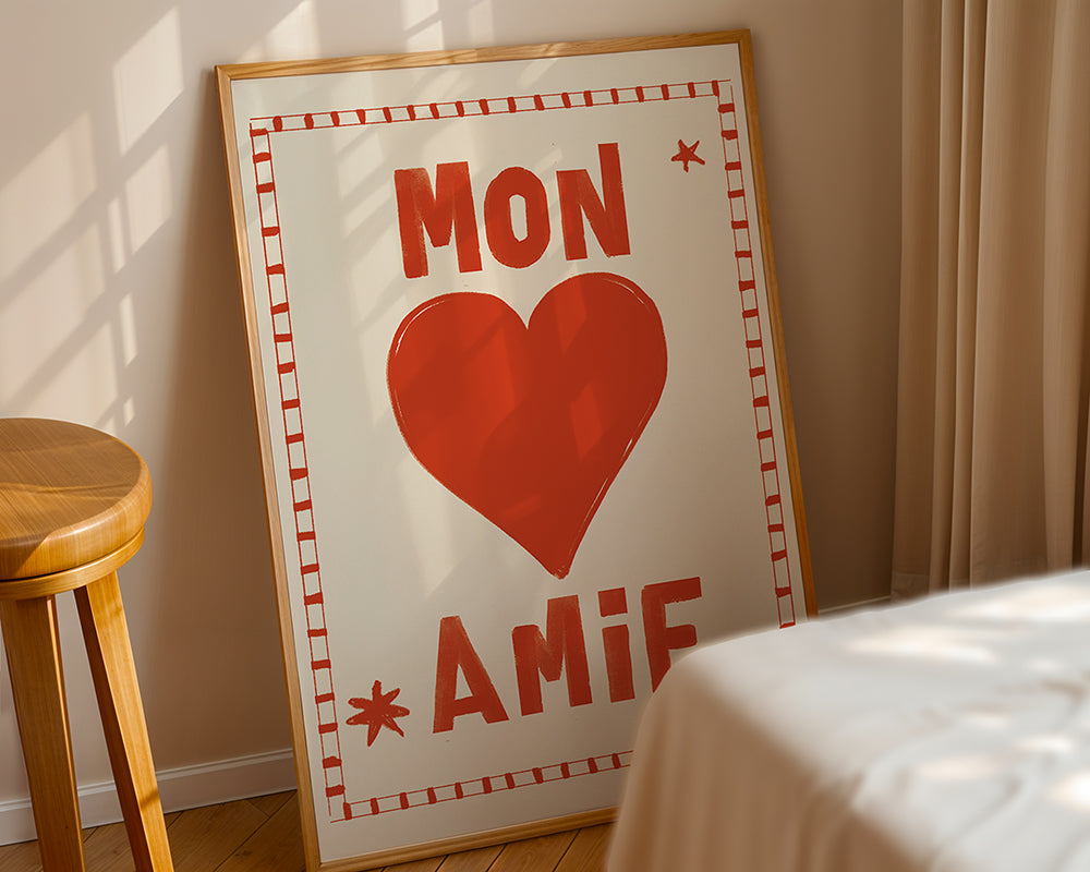 Mon Amie Colourful Art Print | Unframed