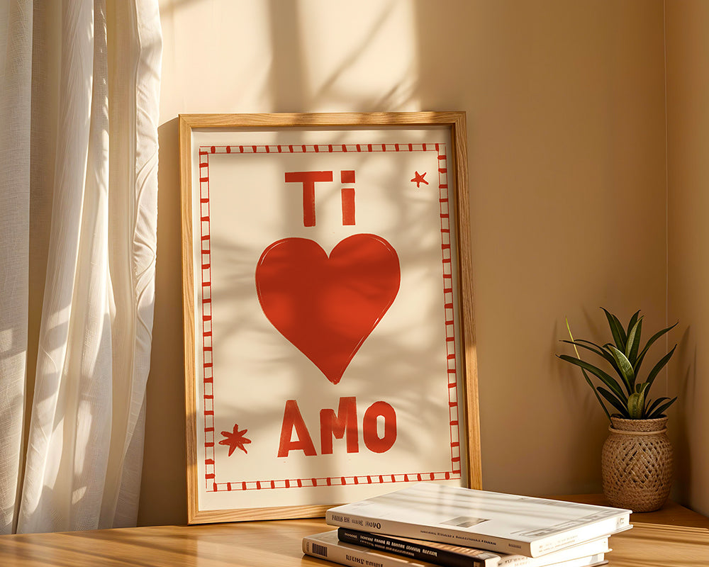 Ti Amo Colourful Art Print